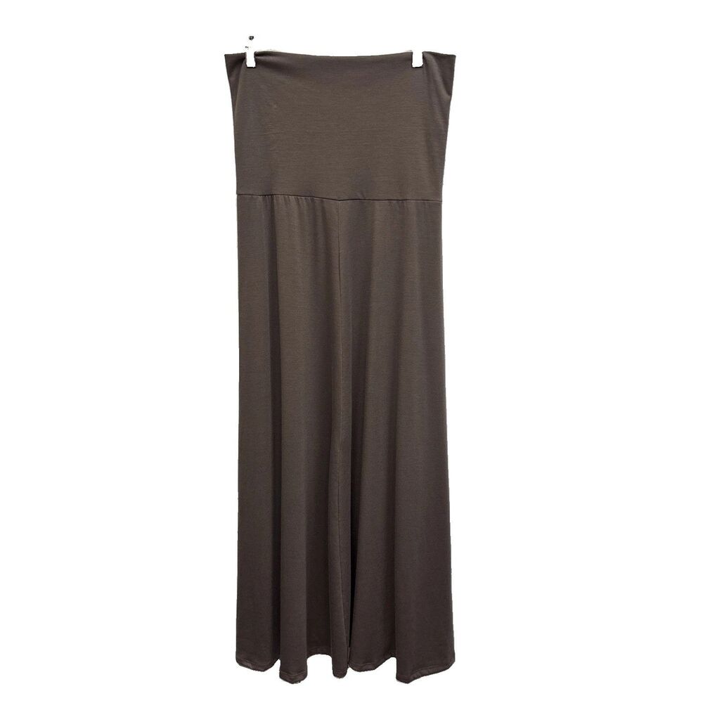Sealed With A Kiss Women Brown Jersey Full Midi Skirt Sleeveless Dress 2X USA